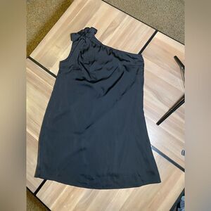 ‎Black single shoulder dress